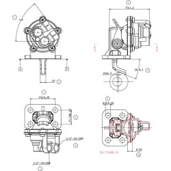 Case - IH CX50 2641808KR Degalų siurblys Perkins