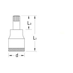 Atsuktuvo antgalis 1/2" XZN M18 INX1918GED