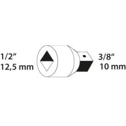 Sumažinti adapt.1/2"-3/8"BU DP1930V
