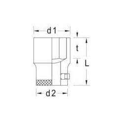 Galvutė 6E 3/4"-55MM DP3255