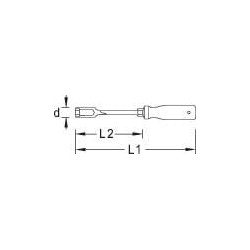 Lizdinis raktas su rankena 6 mm SL21336