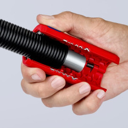 Vielos nuėmiklis ir gofruoto vamzdžio pjoviklis „TwistCut“, „Knipex TA902202SB“