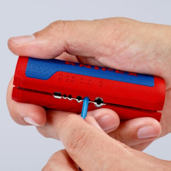 Vielos nuėmiklis ir gofruoto vamzdžio pjoviklis „TwistCut“, „Knipex TA902202SB“