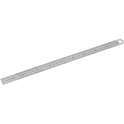 Pusiau standi nerūdijančio plieno liniuotė 500 mm DELA1056500