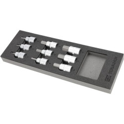 1/2" šešiakampių galvučių rinkinys, 9 vnt. TT800504
