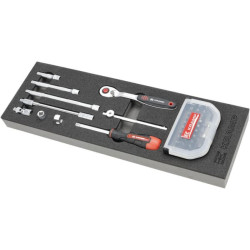 Terkšlė ir priedai 1/4" 41 vnt. TT800102