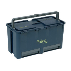Įrankių dėžė 474x239x248 mm, 30 l talpos, mėlynas polipropilenas, 4 skyriai, „Compact 27“ (Raaco 136587)