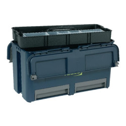 Įrankių dėžė 474x239x248 mm, 30 l talpos, mėlynas polipropilenas, 4 skyriai, „Compact 27“ (Raaco 136587)