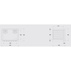 Įrankių dėžė 500x685x500 mm, 109 l talpa, juodas plastikas, ARKA by Daken DK81005