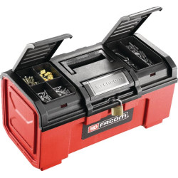 Įrankių dėžė 220x394x162mm, 7l talpos, juoda/raudona, polipropilenas: metalas, Facom BPC16NPB