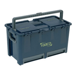 Įrankių dėžė 540x296x292 mm, 40 l talpos, mėlynas polipropilenas, 4 skyriai, „Compact 47“ (Raaco 136600)