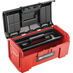 Įrankių dėžė 271x481x237 mm, 25 l talpos, juoda/raudona, polipropilenas: metalas, Facom BPC19NPB