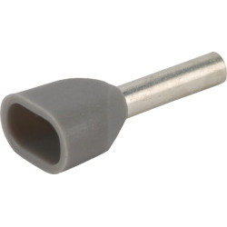 Kabelio galo dangtelis pilkas, 0,8 mm² (100 vnt.) LA9725CKR