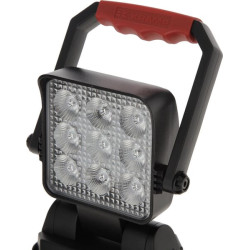 Rankenos formos įkraunamas LED darbinis žibintas, baltas/oranžinis, 9 didelės galios LED, su sieniniu laikikliu LA8333