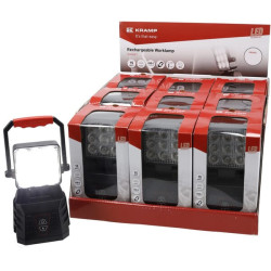 Įkraunamas ekrano rankenos LED darbinis apšvietimas, baltas/oranžinis, 9 didelės galios LED, su sieniniu laikikliu (9 vnt.) LA83