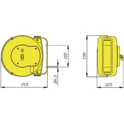 Kabelio ritė 5+1 m - 3x1,5mm² EM9004