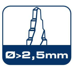 Grąžtas 1,0 mm HSS-DIN 338-G TURBO STEP 12020700100