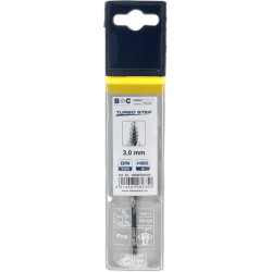 Grąžtas 3,0 mm HSS-DIN 338-G TURBO STEP 12020700300