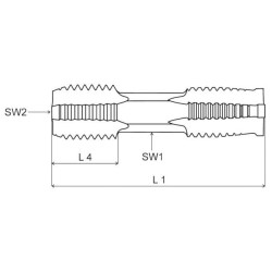 Dvigubas sriegiklis 14 mm TADS14