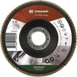 Cirkonio plokštelinis šlifavimo diskas 125 mm, 80 grūdėtumo, 125ZIK80KR
