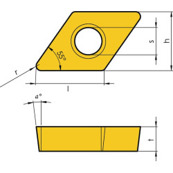 Tekinimo įdėklas DCGT 11T304 10x DCGT11T304ALK1010