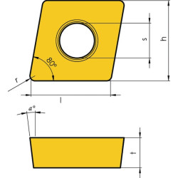 Tekinimo įdėklas CCGT 120404 10x CCGT120404ALK1010