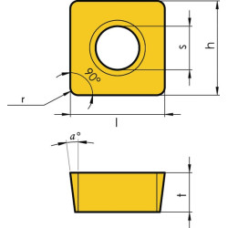 Tekinimo įdėklas SCMT 09T308 10x SCMT09T308MMIT1601