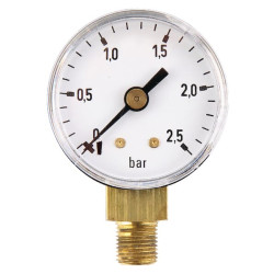 Manometras Ø40 0–2,5 bar 1/8 colio apačia MA40025L02ST