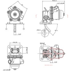 Case - IH CX80 2641728KR Degalų siurblys Perkins