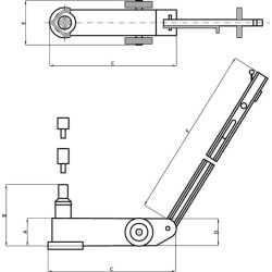 Pneumatinis domkratas 35t 360mm GT3532AG