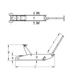 Vežimėlio domkratas 10T Compac C10TCG3
