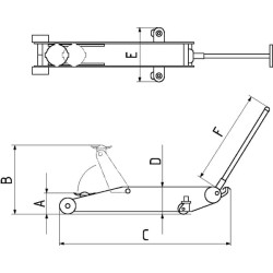 Vežimėlio domkratas 3T T830023