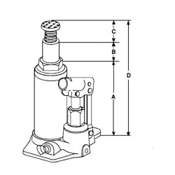 Butelio domkratas 15 T TH91504