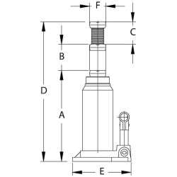 Hidraulinis domkratas 15 T CBJ15G2