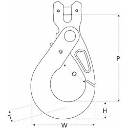 Apsauginis kabliukas su šake RCS G10, 6 mm 2639006