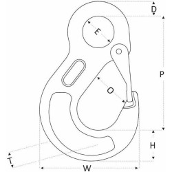 Kabliukas su kilpele REH G10, 13 mm 2644013