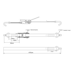 Terkšlinis dirželis, 25A tipas, 4kN, 5m TS2025A