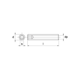 Sraigtas DIN913 M5x16 plienas 45H Kramp 913516BP001