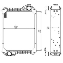 Case - IH CX90 222890A5N Radiatoriaus korpusas – IH