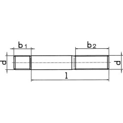 Smeigės varžtas DIN939 M8x45 plienas 8.8 Kramp 939845B