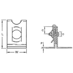 Spaustukas 2,9 mm 13x11 048004