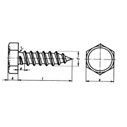 Savisriegis varžtas 5,5x25 mm, 8 mm šešiakampė galvutė, DIN 7976C Kramp 7976C5525P200