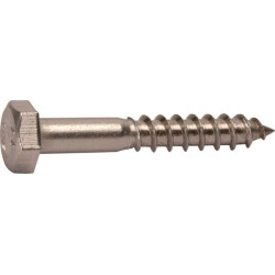Medsraigtis 10x40 mm, 17 mm šešiakampė galvutė, nerūdijantis plienas, DIN 571 Kramp 5711040RVSA4