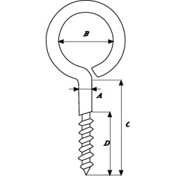 Sraigtas su kilpele 2,2x8 mm apvalia galvute, Kramp SG0804E