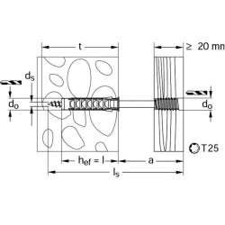 Tarpiklis ASL 6x80 cinkuotas 100x 59061