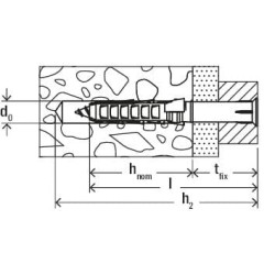 Rėmo tvirtinimo detalės SXR 8x80 50 vnt. 503000