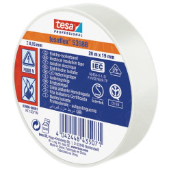 Izoliacinė juosta, balta, 20 m x 19 mm TesaFLEX® T539880006100
