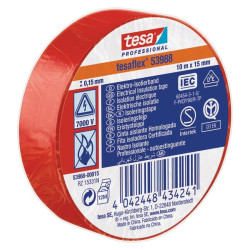 Izoliacinė juosta, raudona, 10 m x 15 mm TesaFLEX® T539880001500