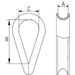Virvės antpirštis V4A 4mm WT04RVS