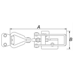 Dėklo spyna reguliuojamo aukščio 118–132 mm, plotis 40 mm. 1 vnt. Be varžtų 542600307